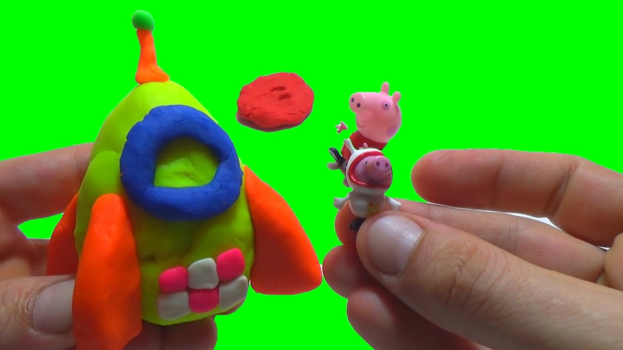 Education Video Peppa Pig is Building a Rocket For Brother George Pig Plasticine Play Doh