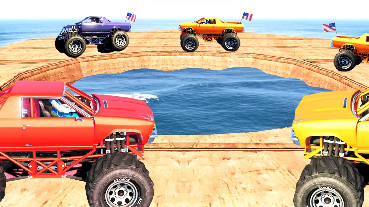 EXTREME MONSTER TRUCK DERBY! (GTA 5 Funny Moments)