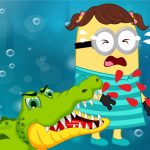 minions banana crocodile attack